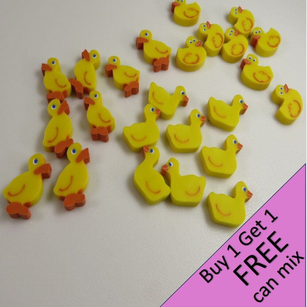 Easter Egg Filler: Small Duck Erasers (24 items)(they stand up)